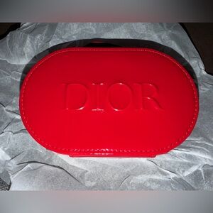 Dior Vibrant Red Glossy Cosmetics Pouch